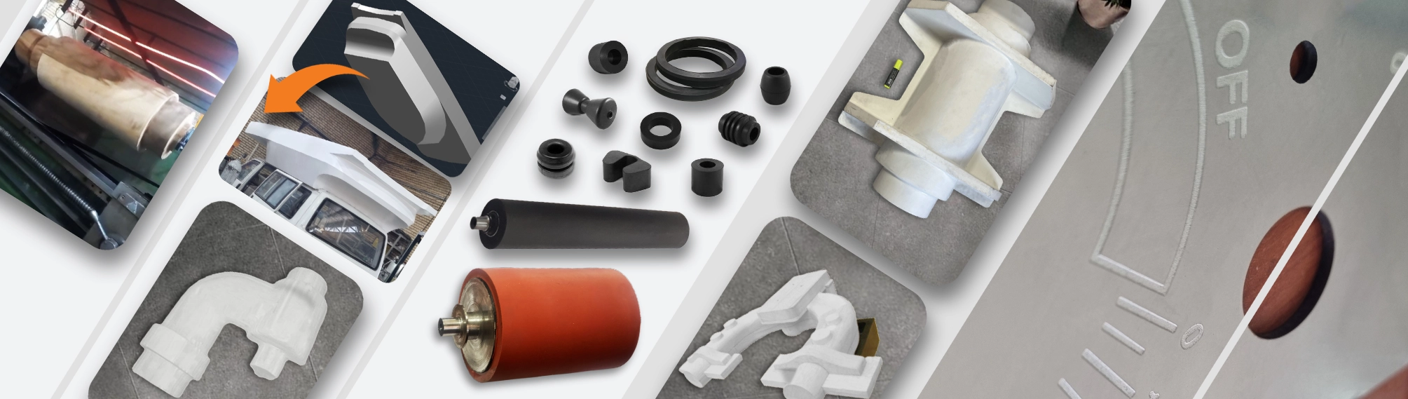 خدمات مدلسازی، ریخته‌گری، اسیدکاری و لاستیک ریزی